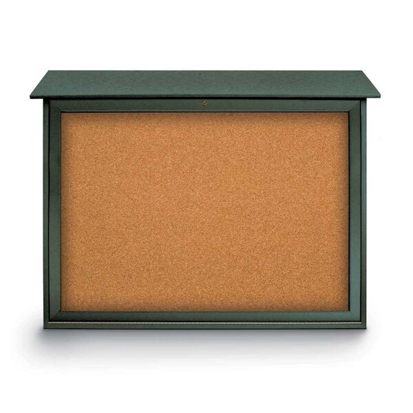 Indoor Enclosed Combo Board, 42"x32", Bronze Frame/Burgundy & Rubber